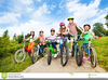 Children Riding Bikes Clipart Image