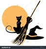 Clipart Of A Witch On A Broom Image
