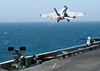 An F/a-18e Super Hornet Launches From One Of Four Steam Powered Catapults On The Flight Deck Aboard Uss Abraham Lincoln (cvn 72). Image