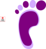 Purple Left Footprint Clip Art