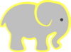 Grey Elephant Clip Art