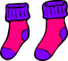 Pink Purple Sock Clip Art