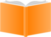 Openbook Orange Covers Round Clip Art