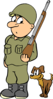 Soldier With Dog Clip Art