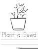 Parts Of A Plant Clipart Black And White Image