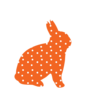 Orange Polka Dotted Bunny Image
