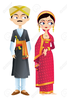 Indian Wedding Reception Clipart Image