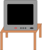 Television On A Table Clip Art