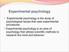 Experimental Psychology Image