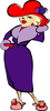 Clipart Of Lady In Red Hat Image