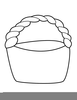 Basket Clipart Black And White Image