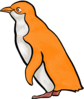 Orange Penguin 2 Clip Art