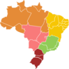 Mapa Do Brasil Hcv Cores Quentes Clip Art