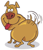 Clipart Of Dog Wagging Tail Image