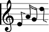 Treble Staff With Notes Image