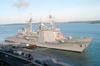 The U.s. Navy Guided Missile Cruiser Uss Leyte Gulf (cg 55), And Uss Bulkeley (ddg 84) Image
