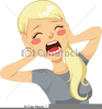 Screaming Woman Clipart Image