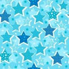 Blue Stars Seamless Repeat Pattern Vector Illustration Image