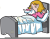Sick In Bed Clipart Image