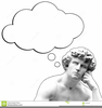 Thinking Man Statue Clipart Image