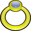 Golden Ring With Gem Clip Art
