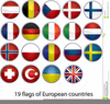 Flags Of European Countries Clipart Image