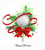 Christmas Golfers Clipart Image