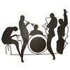 Silhouette Jazz Band Wall Sculpture Id Image