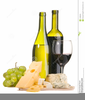 Free Wine Cheese Clipart Image