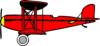 Red Biplane Clip Art