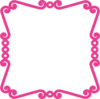 Scrolly Frame Pink Clip Art