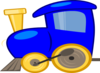 Blue Loco Train Clip Art