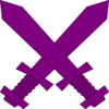 Purple Crossed Swords Clip Art