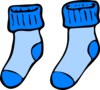 Blue Socks Clip Art