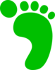 Green Right Foot Clip Art