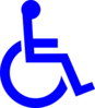 Wheelchair Accessable-blue Clip Art