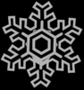 Black Gray Snowflake Clip Art