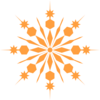 Orange Snowflake Clip Art