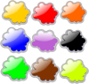 Glossy Clouds Collection Clip Art