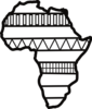 Africa Outline Checked Clip Art