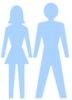 Man And Woman (heterosexual) Icon (blue) Clip Art
