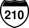 Interstate Sign I 210 Clip Art