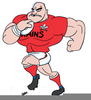 Welsh Rugby Player Clipart Image