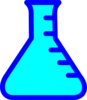 Blue Flask Clip Art
