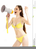 Girl In Swimsuit Clipart Image