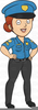 Policeman With Old Lady Free Clipart Image