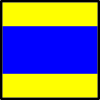 International Maritime Signal Flag Delta Clip Art