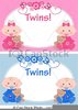 Twin Baby Girls Clipart Image