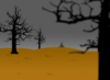 Scary Dead Field Clipart Image