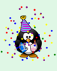 Birthday Party Penguin Clip Art